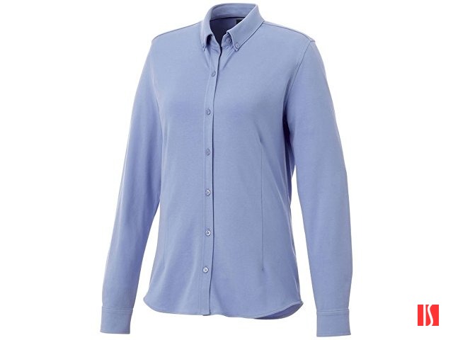 Женская рубашка Bigelow из пике с длинным рукавом, светло-синий