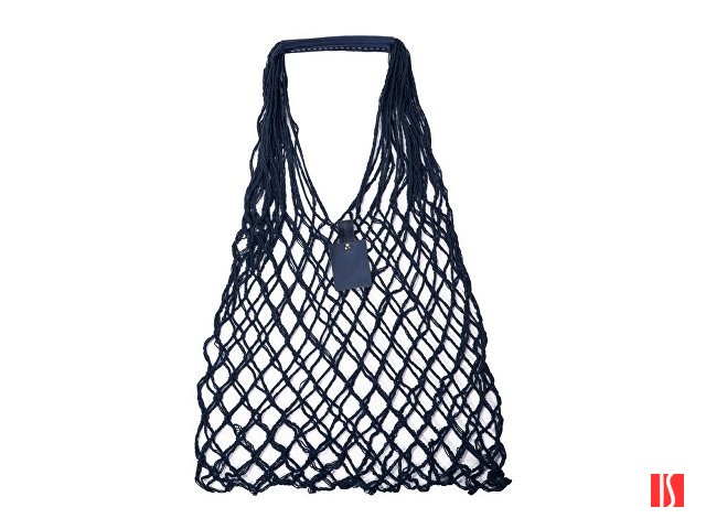 Авоська Dream L наплечная 25 литров с кожаными ручками, темно-синий