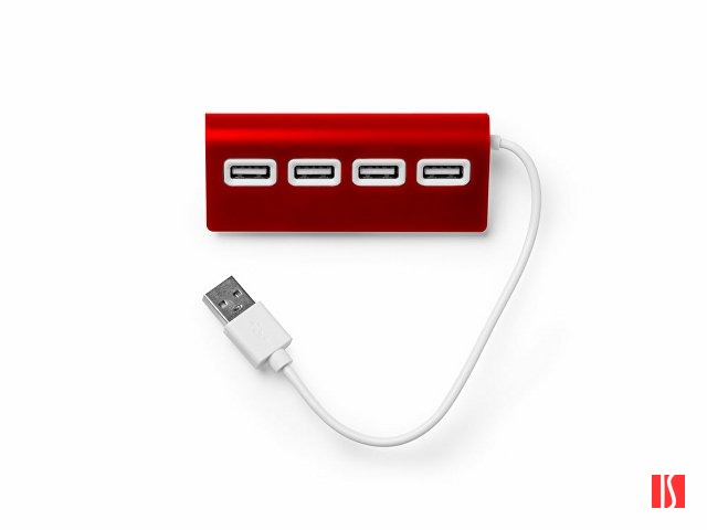 USB-хаб PLERION, красный