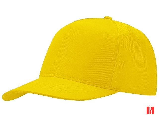 Бейсболка "Poly" 5-ти панельная 120 гр, желтый