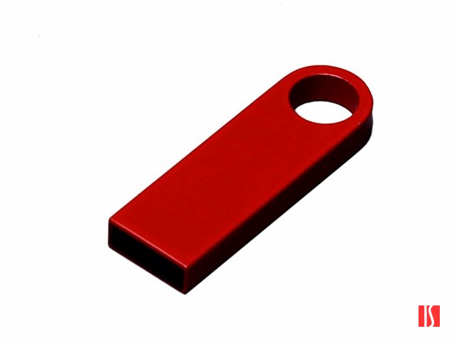 USB 2.0-флешка на 64 Гб с мини чипом и круглым отверстием, красный
