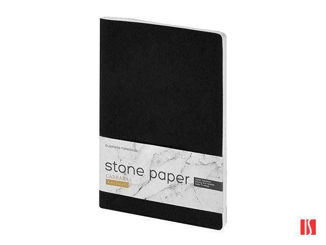 Тетрадь с каменной бумагой А5 "Carrara" 40 л., линейка, черный