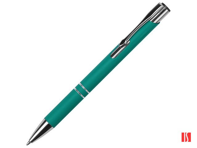 Ручка металлическая шариковая "Legend Gum" софт-тач, бирюзовый