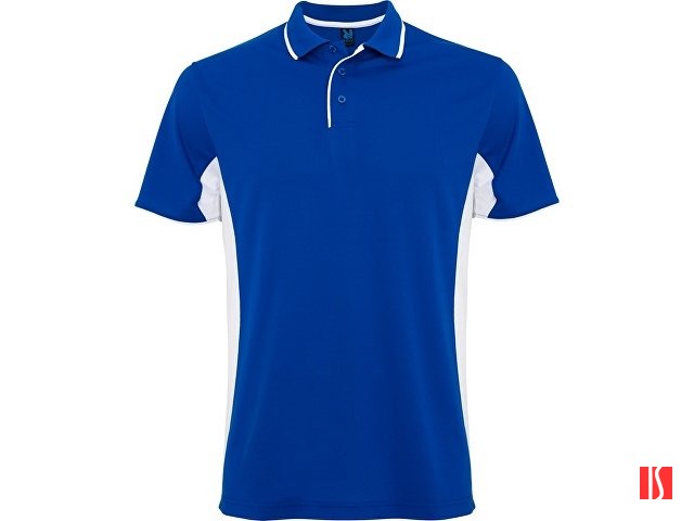 Рубашка поло "Montmelo" мужская с длинным рукавом, королевский синий/белый