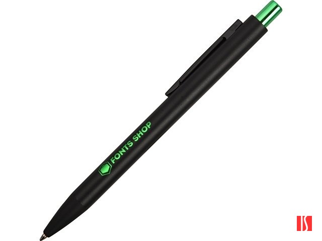 Ручка металлическая шариковая «Blaze» с цветным зеркальным слоем, черный/зеленое яблоко