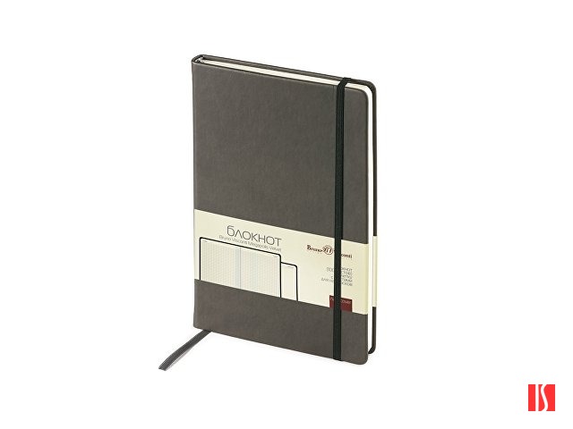 Блокнот А5 «Megapolis Velvet» на резинке, серый