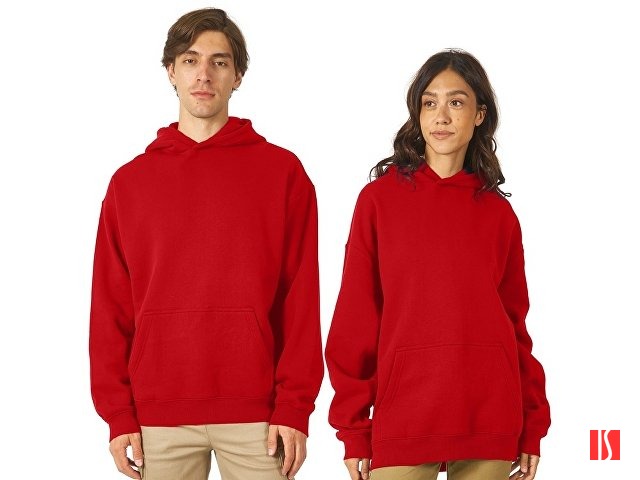 Купить Толстовка с капюшоном оверсайз «Berlin» унисекс, красный Толстовка с капюшоном оверсайз «Berlin» унисекс, красный