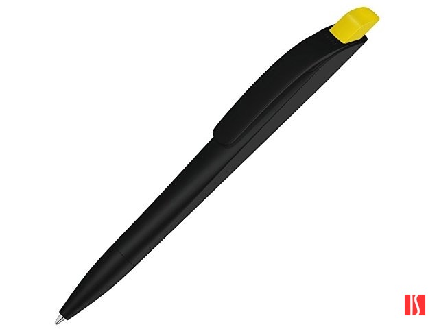 Ручка шариковая пластиковая "Stream", черный/желтый