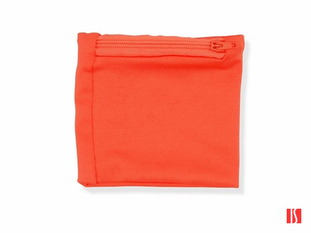 Эластичный браслет с карманом на молнии SPEED, красный