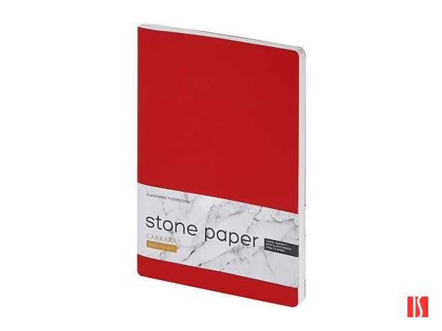 Тетрадь с каменной бумагой А5 "Carrara" 40 л., линейка, красный