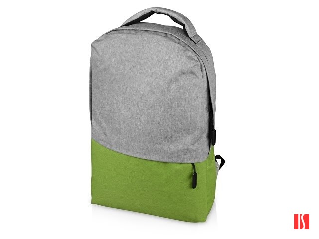 Рюкзак «Fiji» с отделением для ноутбука, серый/зеленое яблоко