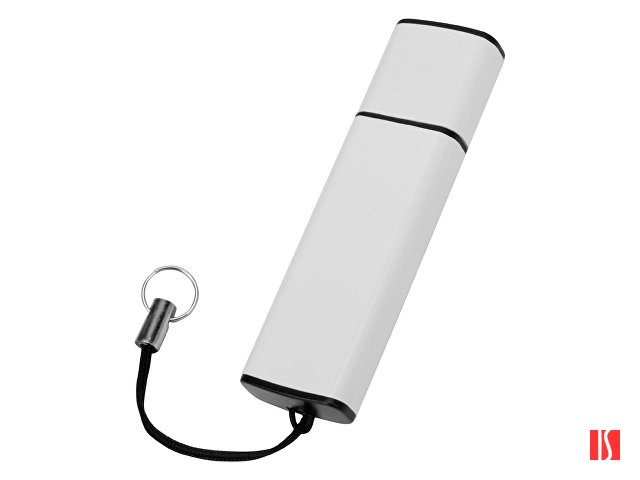 Флеш-карта USB 2.0 16 Gb металлическая с колпачком "Borgir", белый