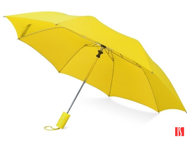 Зонт складной "Tulsa", полуавтоматический, 2 сложения, с чехлом, желтый