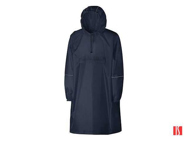 Дождевик - пончо "Galaxy" со светоотражающими элементами, темно-синий