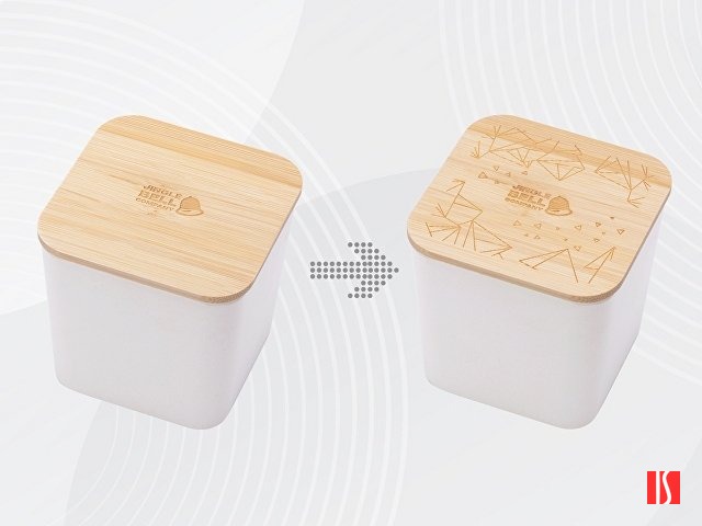 Eмкость для хранения «Flake», бежевый, натуральный, с гравировкой