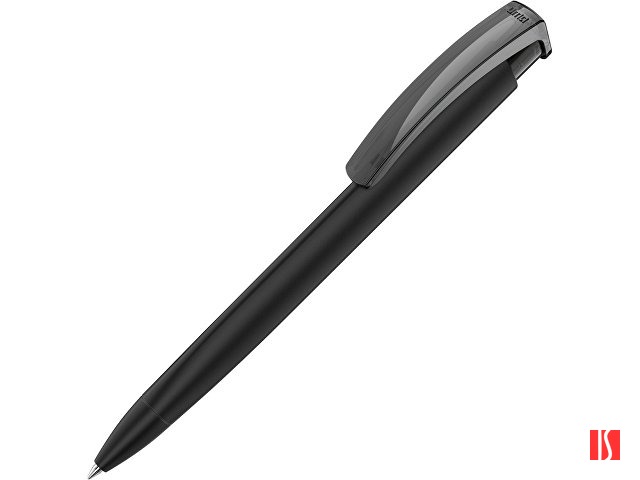 Ручка шариковая трехгранная UMA «TRINITY K transparent GUM», soft-touch, черный