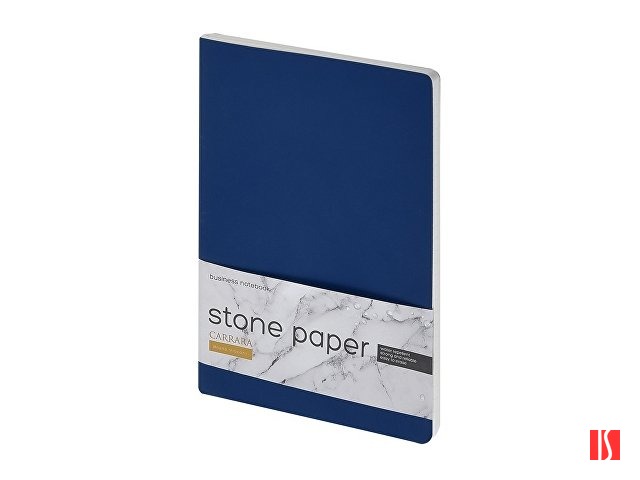 Тетрадь с каменной бумагой А5 "Carrara" 40 л., линейка, синий