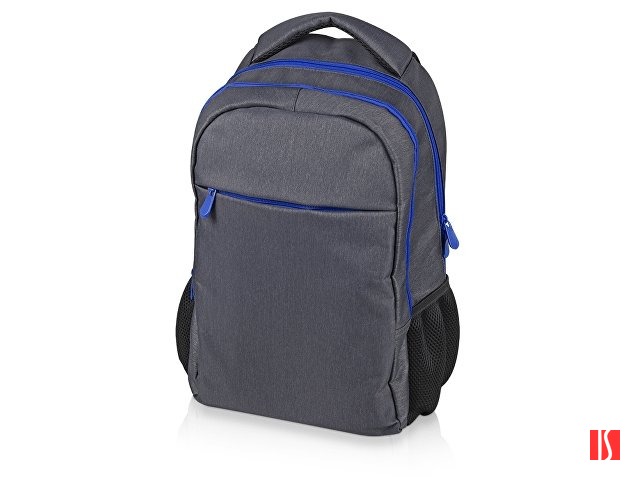 Рюкзак «Metropolitan», серый с синей молнией