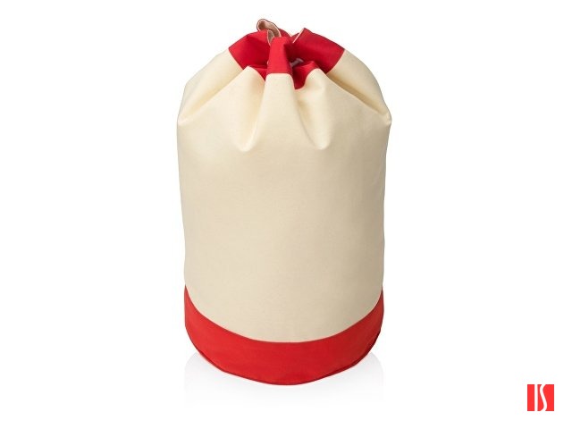 Рюкзак-мешок «Indiana» хлопковый, 180гр, натуральный/красный