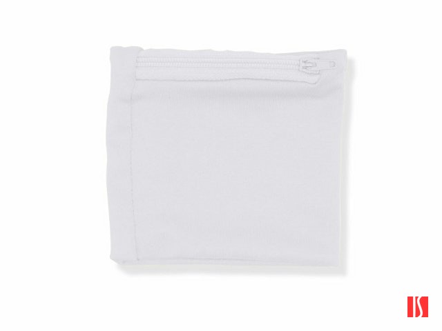 Эластичный браслет с карманом на молнии SPEED, белый