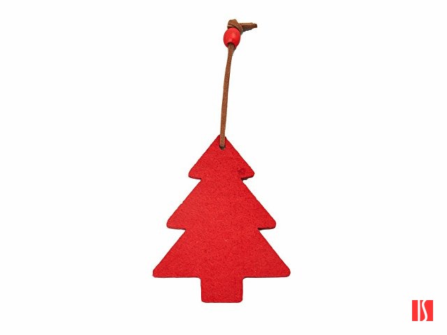 Войлочное рождественское украшение Елочка, красный