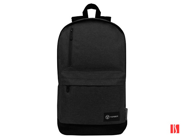 Рюкзак TORBER GRAFFI, черный, полиэстер меланж, 46 х 29 x 18 см