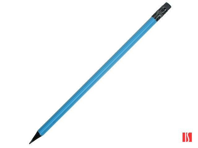 Карандаш чернографитовый трехгранный Blackie 3D, голубой