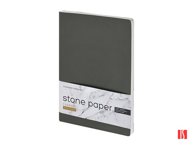 Тетрадь с каменной бумагой А5 "Carrara" 40 л., линейка, серый