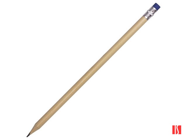 Карандаш с цветным ластиком "Arriva", натуральный/синий