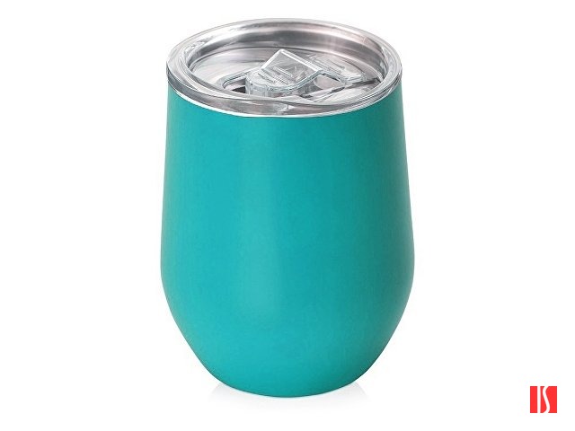 Вакуумная термокружка "Sense", непротекаемая крышка, крафтовая упаковка, бирюзовый