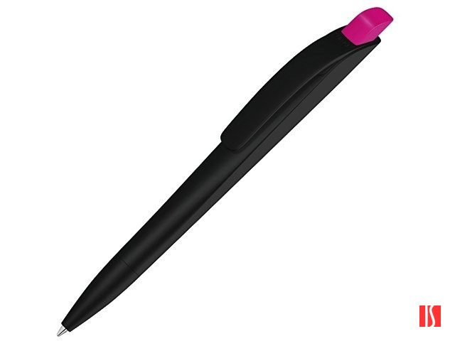 Ручка шариковая пластиковая "Stream", черный/розовый