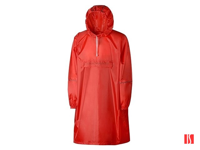 Дождевик - пончо "Galaxy" со светоотражающими элементами, красный