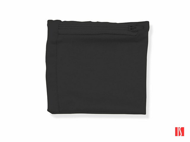 Эластичный браслет с карманом на молнии SPEED, черный