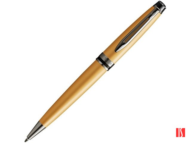 Шариковая ручка Waterman Expert Gold, цвет чернил Mblue,  в подарочной упаковке