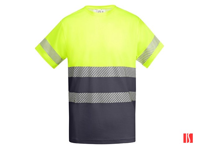 Футболка "Tauri" мужская, свинцовый/неоновый желтый