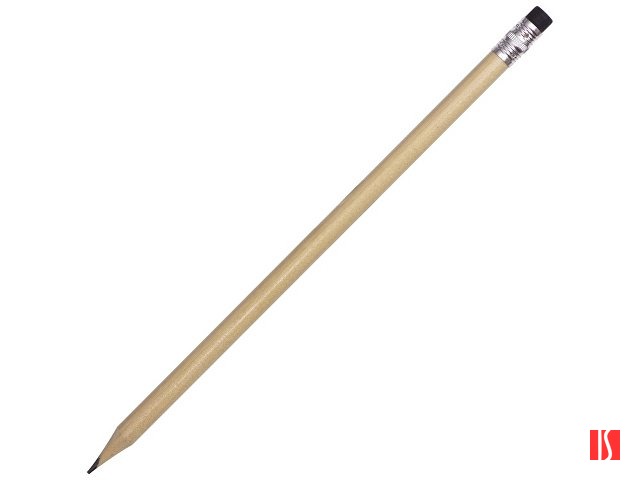 Карандаш с цветным ластиком "Arriva", натуральный/черный