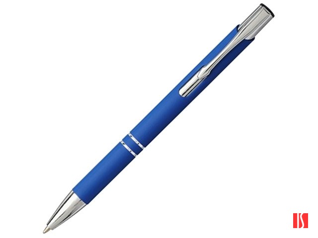 Купить Шариковая кнопочная ручка Moneta с матовым антискользящим покрытием, ярко-синий Шариковая кнопочная ручка Moneta с матовым антискользящим покрытием, ярко-синий