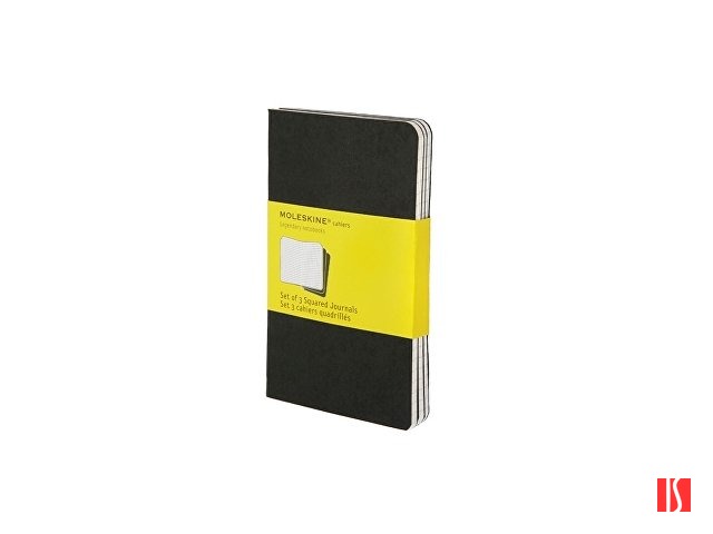 Записная книжка Moleskine Cahier (в клетку, 3 шт.), Pocket (9х14см), черный