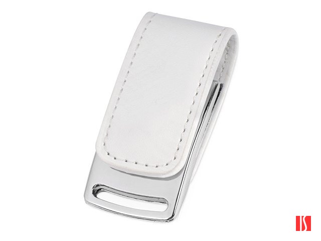 Флеш-карта USB 2.0 16 Gb с магнитным замком "Vigo", белый/серебристый