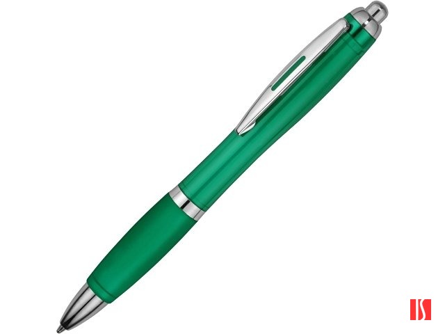 Ручка пластиковая шариковая "Nash", зеленый, синие чернила