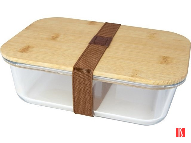 Roby Стеклянный контейнер для завтрака с бамбуковой крышкой, прозрачный