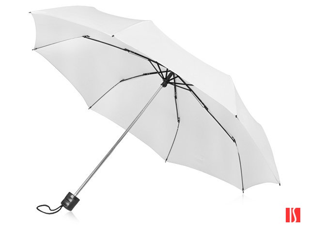 Зонт складной "Columbus", механический, 3 сложения, с чехлом, белый