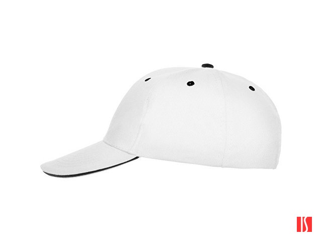 Бейсболка "Panel" унисекс, белый/черный