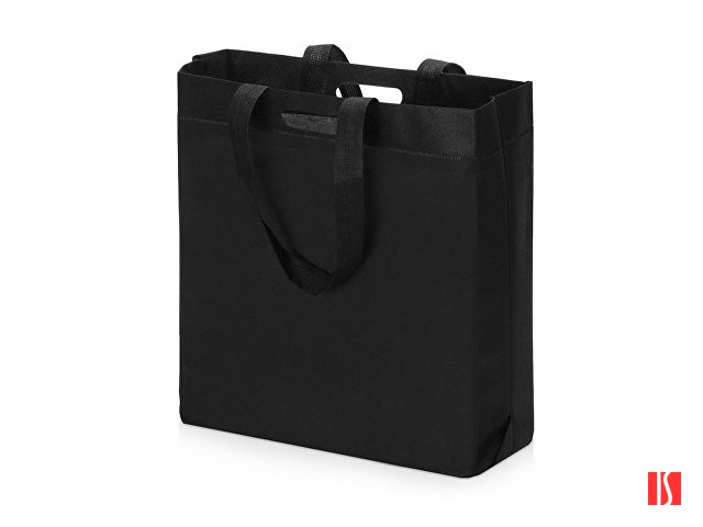 Сумка для покупок из спанбонда Ambit, 380*120*400 с ручкой 550/30 мм, черный