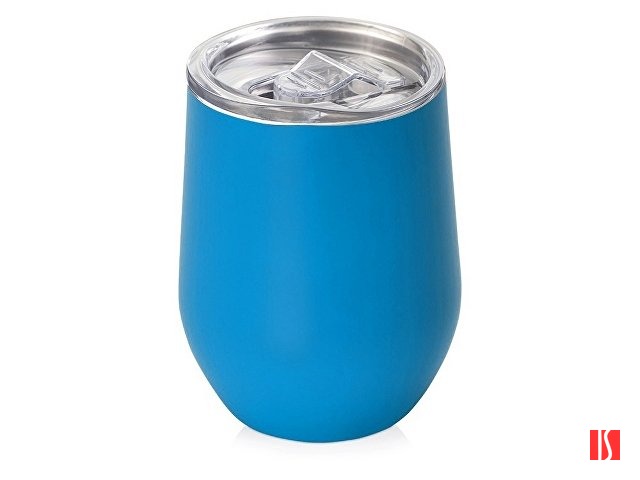 Вакуумная термокружка "Sense", непротекаемая крышка, крафтовая упаковка, голубой