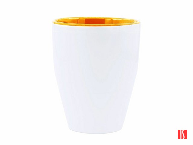 Керамическая кружка AKEBIA, 350 мл, белый/оранжевый