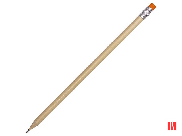 Карандаш с цветным ластиком "Arriva", натуральный/оранжевый