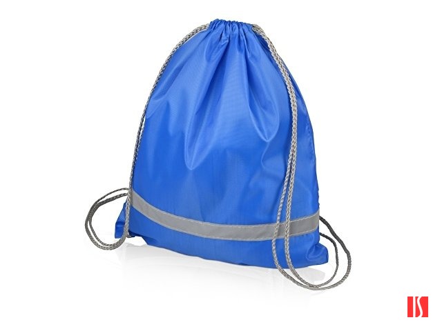 Рюкзак "Россел", синий с серыми шнурками