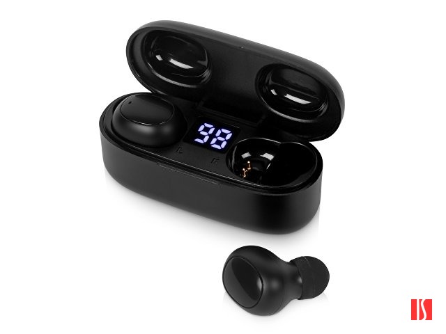 Беспроводные наушники TWS в кейсе Volts. Evolt, черный, пластик