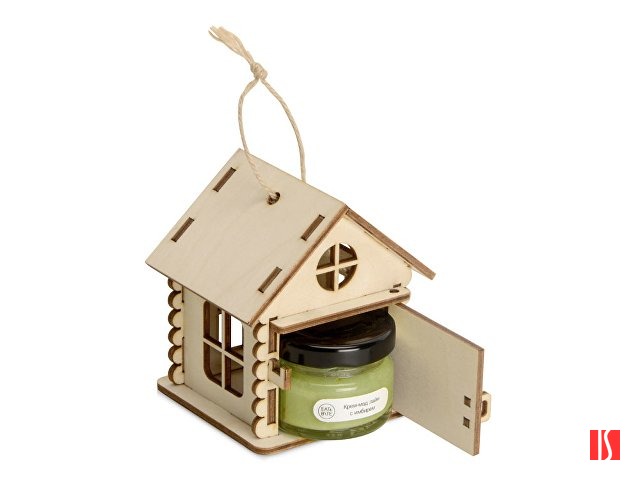 Подарочный набор "Крем-мед в домике", крем-мед лайм с имбирем 35 г